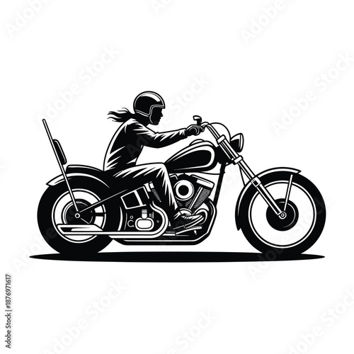 a woman riding a motorcycle with a helmet on