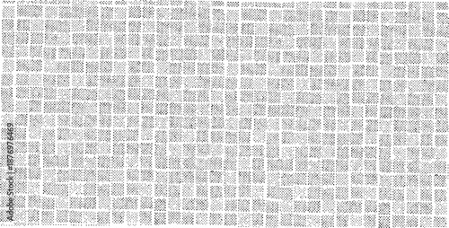 Grid spotted pattern. Abstract grunge halftone lined texture. Distressed uneven grunge background. Abstract vector illustration. Overlay to create interesting effect and depth. Isolated on white. 