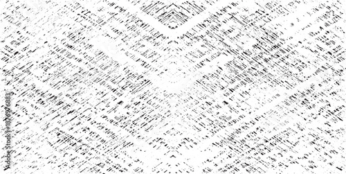 Grid spotted pattern. Abstract grunge halftone lined texture. Distressed uneven grunge background. Abstract vector illustration. Overlay to create interesting effect and depth. Isolated on white. 