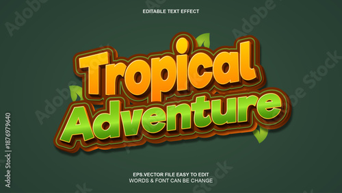 Tropical Adventure 3D Text Effect