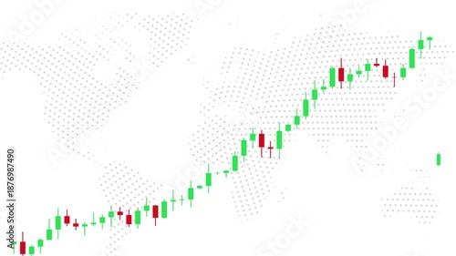 Market Ascent: A dynamic candlestick chart illustrating a steady upward trend, embodying the power of growth, financial success, and market momentum.