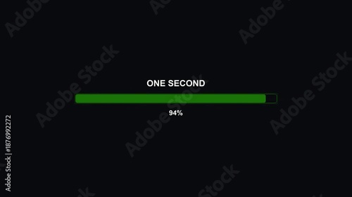 Wallpaper Mural Progress bar animation showing one second completion in a science fiction style Torontodigital.ca