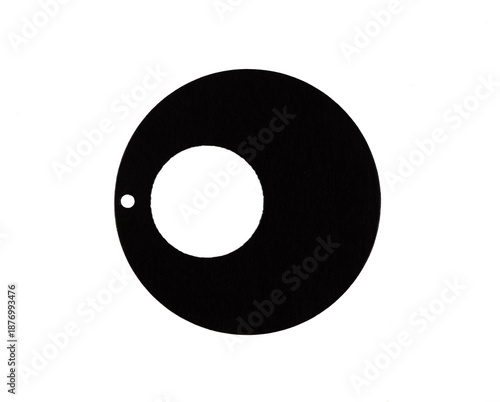Black geometric abstract circle in a circle isolated on white background