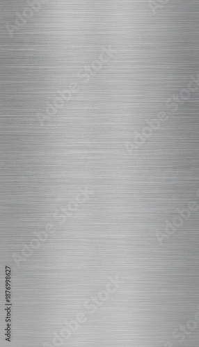 Horizontal Brushed Aluminum Texture with Metallic Silver Surface and Industrial Steel Grain