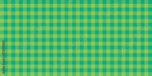 Seamless vector pattern green yellow plaid check background textile fabric retro tartan woven repeat design gingham style geometric square vintage abstract clothing texture traditional structure