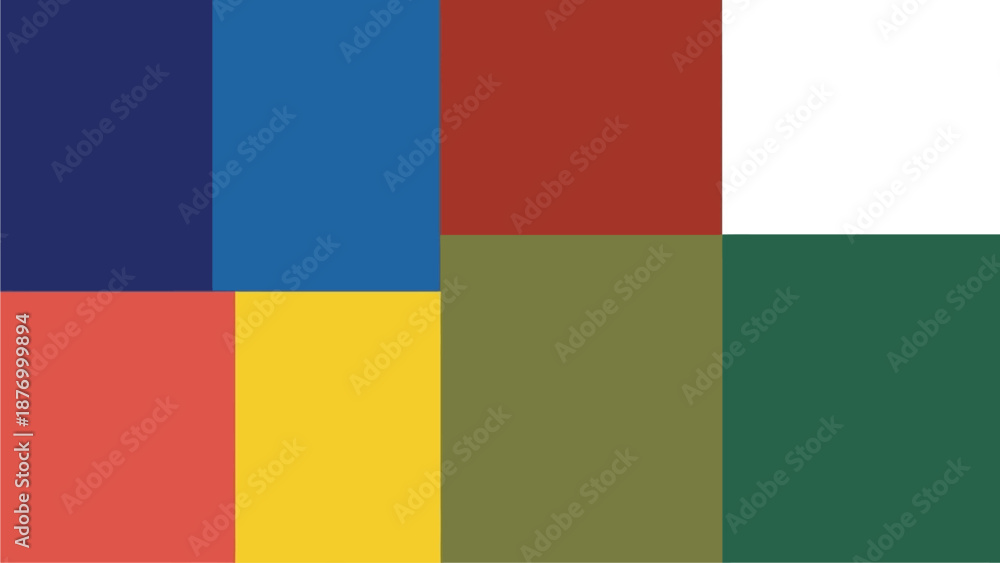 Fototapeta premium Vibrant color palette with bold geometric shapes and bright hues