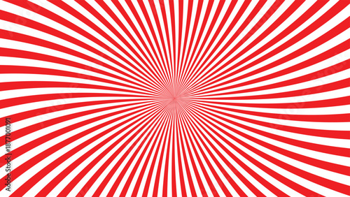 Red spiral optical illusion background with hypnotic swirl of curved lines radiating from center dynamic abstract motion concept for psychedelic retro art design hypnotize pattern wallpaper