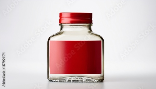 Classic Coca Cola Glass Bottle With Red Label On White Background