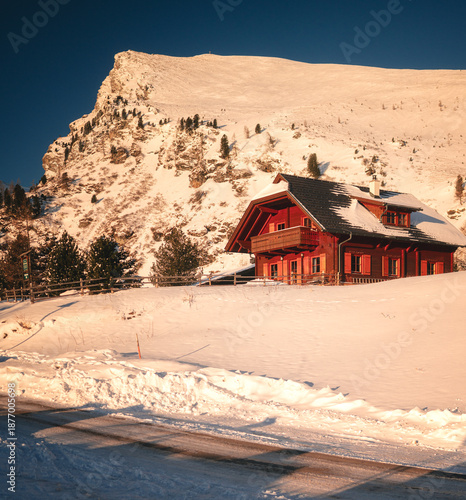 Alpine Village of Falkertsee in Austria During Winter Morning