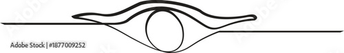 Eye continuous one line drawing minimalist outline illustration of a perfectly symmetric eye