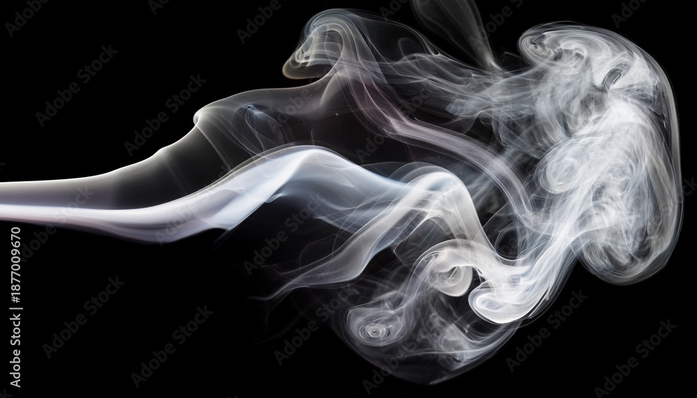 Fototapeta premium Photo Of An Abstract White Smoke Texture Isolated On Transparent Background