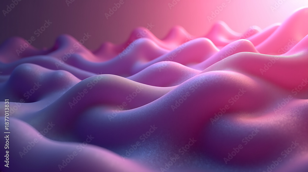 Obraz premium Soft Pink and Purple Abstract Wavy Surface background