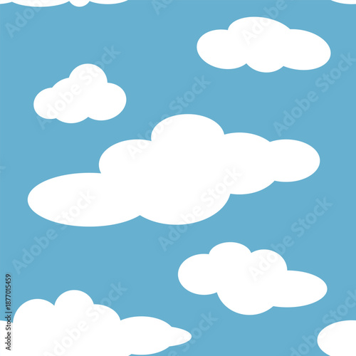 Sky with clouds. Seamless pattern