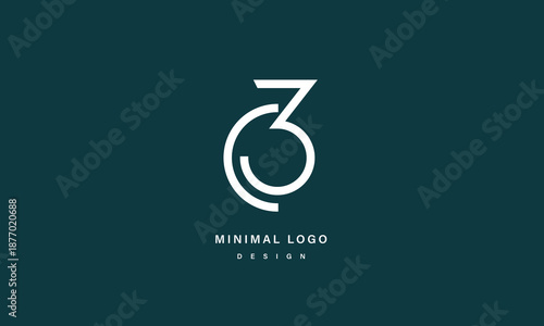 Minimal C3 / 3C Monogram Logo – Modern Abstract Monogram Design