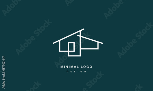 Modern House Logo – Minimal Home Real Estate Line Icon Design