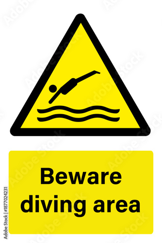 Beware diving area