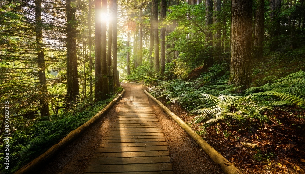 Fototapeta premium Forest Trail Path Sunlight