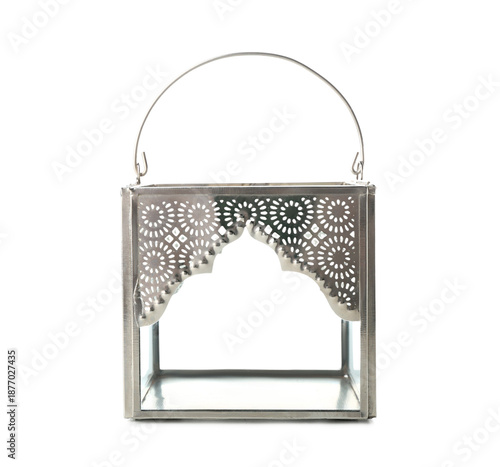 Silver Muslim lamp on white...