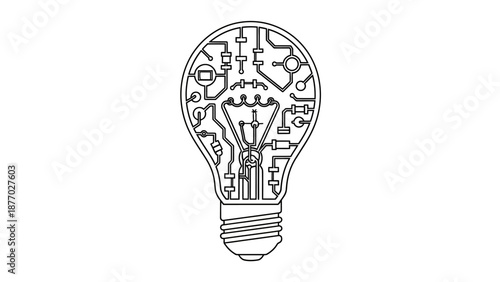 Light Bulb with Mechanical Components Inside.