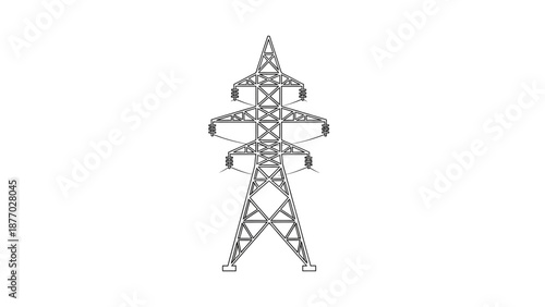 Electricity Pylon Transmission Tower Structure.