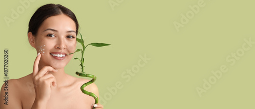 Beautiful Asian woman with ...