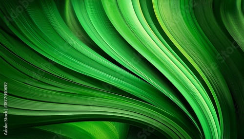Abstract Green Background Abstract Lines Twisting Into Beautiful Bends