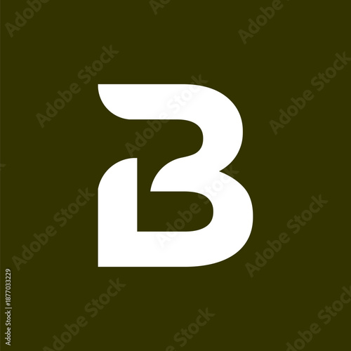 letter B unique modern logo