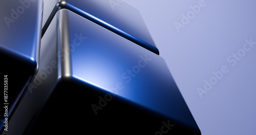 3d render metal cube wallpaper