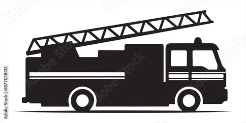 Fire truck ready for action Vector
