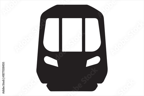Modern train front view Vector