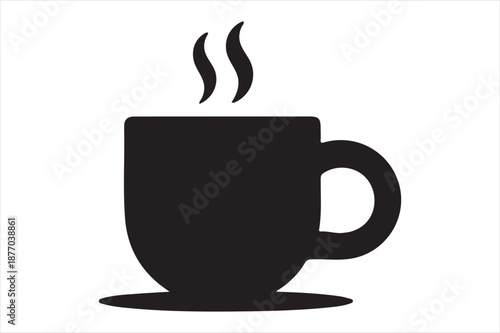 Steaming hot coffee cup Vector