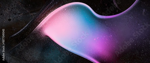 暗闇に浮かぶ幻想的なグラデーション形状背景