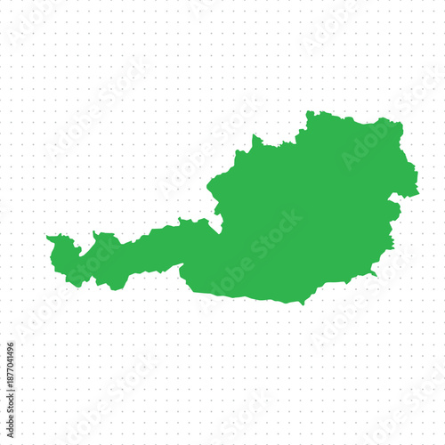 Map of Austria, sign silhouette. World Map Globe. Vector Illustration isolated on white background. Europe continent.