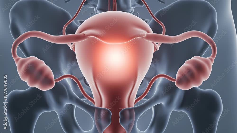 custom made wallpaper toronto digitalMedical animation showing the ovulation cycle inside the female reproductive system with the ovaries, fallopian tubes, and uterus highlighted in a realistic 3d scientific visualization