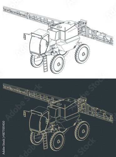 Self-propelled sprayer isometric drawings