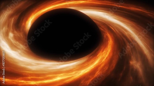 A breathtaking cosmic phenomenon - a black hole with an accretion disk radiating energy