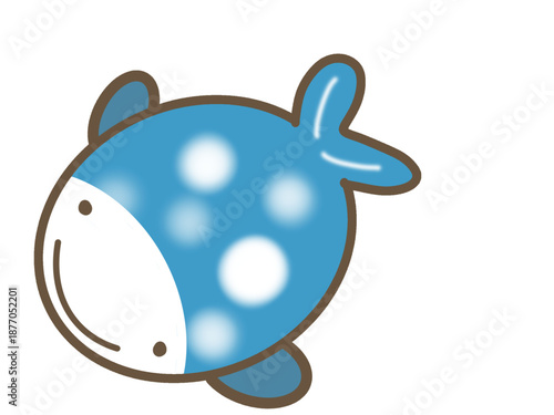 Cute Whale Character, Kawaii Ocean Illustration