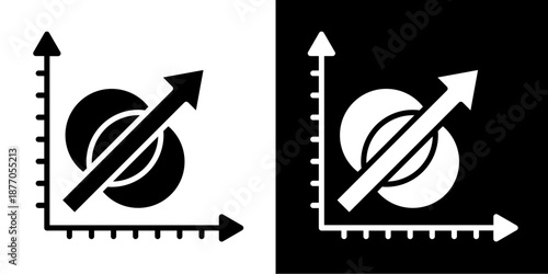 Graph Intersection  Icon Set White Glyph Style Collection
