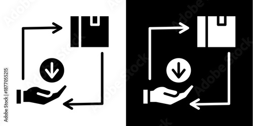 Supply And Demand  Icon Set White Glyph Style Collection
