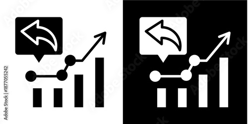 Market Response  Icon Set White Glyph Style Collection

