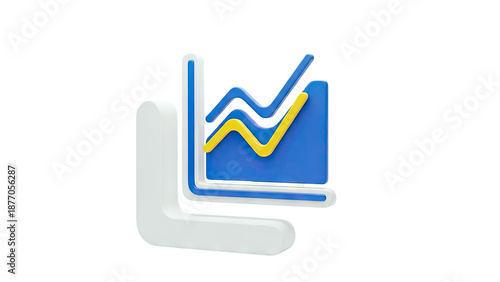 3D Growth Chart Icon