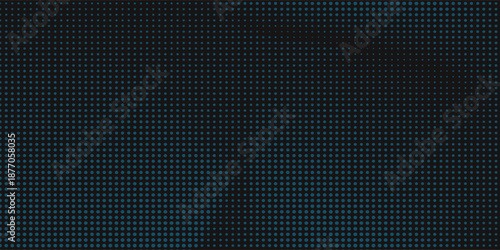 Generative real time art. Screen media technology. Code, digital creative. Coding abstract video trippy. Mesh LCD display. Array from dots. Scale size different hole space.