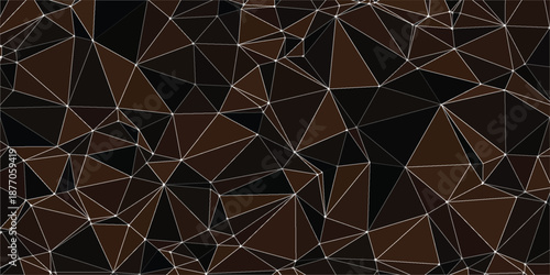 Modern brown Low-Poly background. triangulated texture. brown vector design