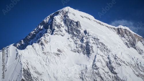 The view of Mount Cho Oyu in Nepal