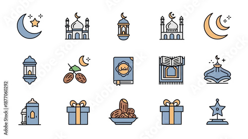 Islamic Symbols and Icons Set Collection 3.
