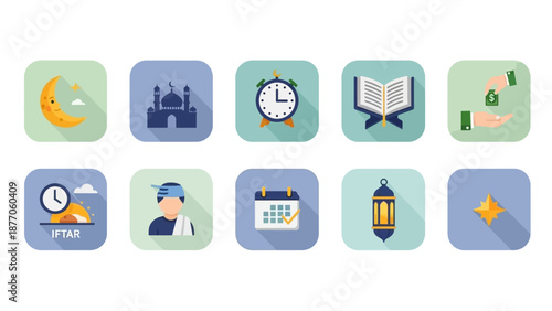 Set of Modern Flat Design Icons.