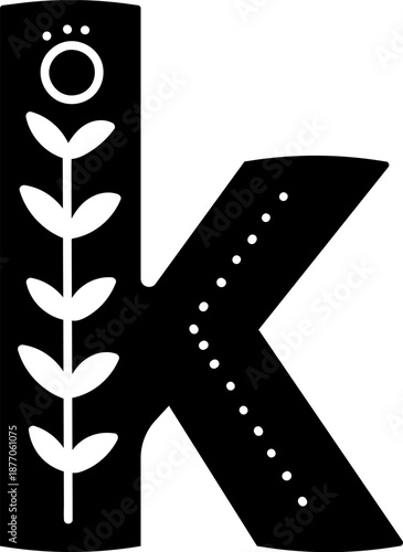 Scandinavian Alphabet K Letter