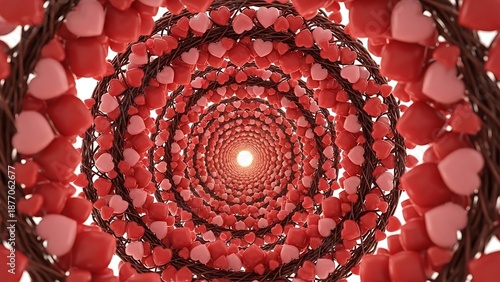 Festive Love Wreath Ideal for Valentine’s Day Celebration