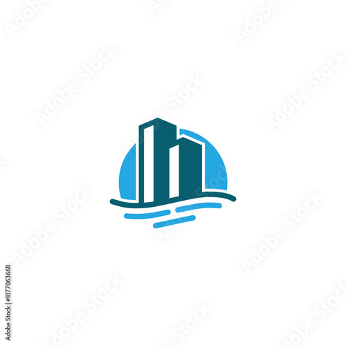 Real estate logo. Modern building logo template. Property logo.