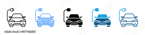 E-Mobility icon set multiple style collection